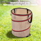 37.8L Collapsible Leaf Trash Can, Heavy Duty Lawn and Leaf Bag with Handle Locking Design Outdoor Leaf Bin for Yard Garden Camping Lightweight Foldable Trash Container