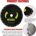 9" x 36 Teeth Carbide Tipped Blades & 9" x20T Carbon Steel Round Chainsaw Tooth Brush Blades & 10" x 3 Teeth Carbon Blades with Adapter Kit