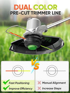 16 Pack AL2420PD Replacement Twisted Trimmer Line Compatible with All EGO 15-Inch String Trimmers Weed Eater, Dual Color Pre-Cut 0.095" 224Ft Weed Wacker String line for EGO Trimmers String