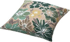 Magpie Fabrics Patio Pillow with Insert 18"x18", Set of 2, Fade-Resistant Outdoor Indoor Cushion Decorative Throw Pillow Decoration for Couch Garden Furniture - Green Floral