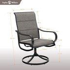 Sophia & William Patio Dining Chairs Patio Swivel Chairs 4 Pieces Quick Dry Textilene Patio Chairs Outdoor Furniture Support 300lbs for Lawn Garden Backyard Weather Resistant