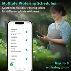RESTMO Smart Sprinkler Timer with Flow Meter, 2 Zone Water Timer for Garden Hose, Brass Inlet & Outlet, Automatic Lawn & Yard Irrigation Watering System (Bluetooth Connection, Not Include Hub)