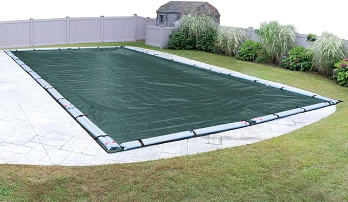 Robelle 16 x 24 ft Commercial Teal Winter Pool Cover for Inground Pools, 5 ft Overlap (21 x 29 ft Cover Size), Solid 12 x 12 Scrim, 3.7 oz/yd2, 18-Year Warranty, Style: 391624RA