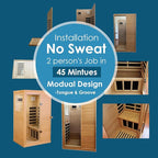 Saunas 909Mini Far Infrared Sauna, Indoor Dry Sauna (Hemlock Wood, 1 Person Mini Size Left Door)