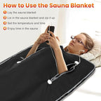 Sauna Blanket for Detoxification, Far Infrared Sauna Blanket, Portable Sauna for Home, 113-176℉, 30-60 Minutes Timer, 6 ft x 2.62 ft