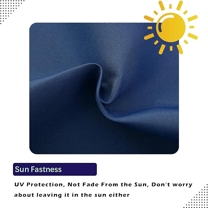 idee-home Outdoor Pillows, Set of 2 with Inserts, Waterproof, 18x18 inch, Dark Cerulean, Polypropylene Fill, Throw Pillow Cases