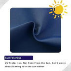 idee-home Outdoor Pillows, Set of 2 with Inserts, Waterproof, 18x18 inch, Dark Cerulean, Polypropylene Fill, Throw Pillow Cases