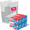 Trash Bags - Small Garbage Bags, Clear Trash Can Liners for Bathroom Bins, Bedroom, Office & Kitchen Waste, Multi-Purpose Household Wastebasket Cleaning Supplies - 1.2 Gallon, Pack of 6