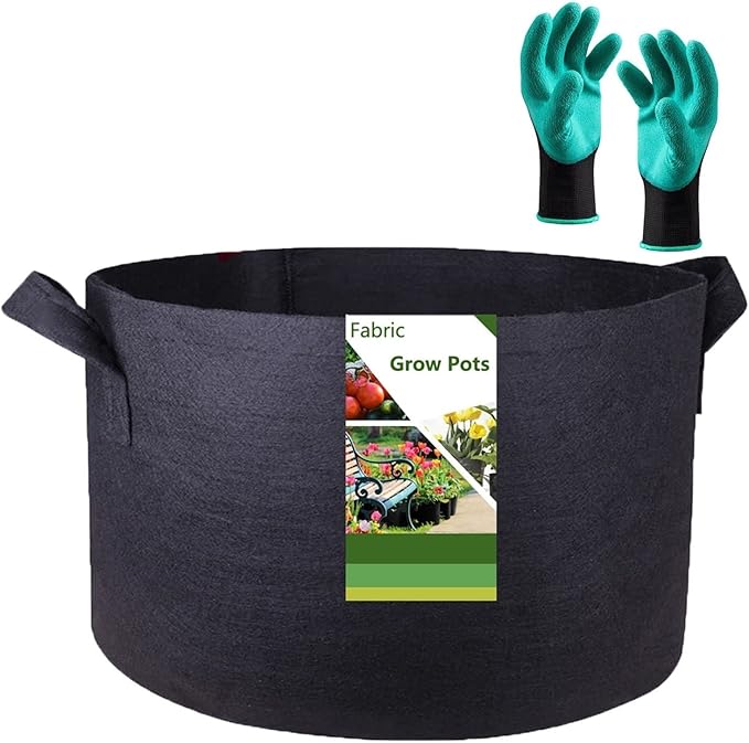 150 Gallon Large Raised Garden Bed Bag (44x24 inch) Big Garden Bag Sturdy Plant Grow Bag for Potato,Tomato Planter,Herb Veggies Planter Bag,Flower Bed,Yard Waste Bag,Lawn Debris Bag,Leaf Bag W/ Gloves