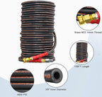 Pressure Washer Hose 150FT,3/8" 4800 PSI Kink Resistant Industrial Grade Hose with 3/8 Quick Connect Ends for Hot & Cold Water up to 140°F, Steel Wire Braided Hose for Power Washing