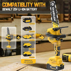 2-in-1 Cordless Pole Saw, 8 Inch Brushless Pole Chainsaws Compatibility with Dewalt 20V MAX Battery(No Battery), 8 lb Lightweight, Auto Oiling, 14.8 FT MAX Extension Pole Saws for Tree Trimming