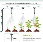 Greenhouse with Watering System, 10x10x7 Outdoor Greenhouses with 6 Mesh Windows and 1 Door, Easy Water and Irrigate Plants Green House (Green, 10x10x7 ft w/ Irrigation System)