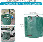 NATUREZA reusable yard waste bags,3 pack 72 Gallons leaf bags,Heavy Duty Garden Bags,Storage Bag,Patio Bag,Laundry Container,lawn and leaf bags