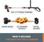 Worx GT Revolution 20V 12" String Trimmer Grass Trimmer/Edger/Mini-Mower, WG170.9