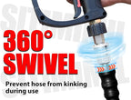 3/8'' Pressure Washer Hose 50FT - Kink Resistant Steel Wire Braided, Wear Resistant, 3/8" Stainless Steel Quick Connect, with M22 14mm Adapter Set, Hot and Cold Water Power Washer Hose, 4200 PSI