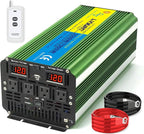 LVYUAN 3500W Pure Sine Wave Inverter DC 12V to AC 110V/120V Car Inverter with 4 AC Outlets USB Port for Camping/Truck/RV/Solar System/Travel Camping