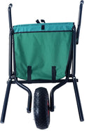 176 LBS Wheelbarrow, Green Foldable Heavy Duty Yard Cart, Iron and Oxford Cloth Lightweight Lawn Cart with 10 Inch Pneumatic Tires, for Grass, Leaf, Garden Supplies