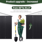 10x14 FT Outdoor Storage Shed, Garden Shed with Updated Frame Structure and Lockable Doors, Metal Tool Sheds for Backyard Garden Patio Lawn, White