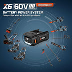 SENIX X6 5 Amp Battery Charger for SENIX 60 Volt Max* Lithium-ion Batteries, Quick Charger, Battery Indicator Lights, Wall Mounting Capable (CHQX6)