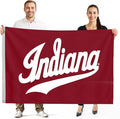 Indiana Hoosiers 5' x 8' College Sports Printed Flag - NCAA Licensed - Nylon - School Banner (White, Red)