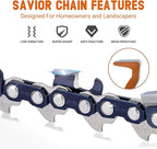 Savior 20 Inch Chainsaw Bar and Chain Combo, 3/8" Pitch .050" Gauge 72 Drive Links for 455 Rancher 460 Rancher Poulan PP5020AV PR5020, Replace for 200SFHK095, 584818, 584271