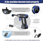 Cordless Pressure Washer,1450PSI Portable Power Washer 2 Rechargeable 20000mAH Batteries,Brushless Powered Washer Gun 6-in-1 Nozzle,Hand Held Pressure Washer for Washing Car/Fence/Garden/Floor/Yards
