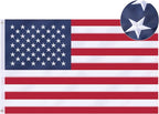 American Flag 8x12 Ft, US Deluxe Embroidered Heavy Duty Premium Polyester Durable Outside Flags with Brass Grommets