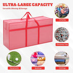 4 Pcs 66 Gallon Large Moving Bags with Zipper and Handles Foldable Storage Duffle Bags Heavy Duty Extra Large Totes for College Dorm Travel Clothes Blankets Bedding Moving (Jelly Pink)