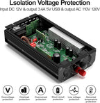 3000W Power Inverter,12V DC to AC 110V120V Peak Power 6000W with 2AC Outlets and 2.4USB Port,LCD Display Car Inverter for Outdoor Activities,Emergency