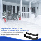 532442759 Snow Blower Auger Blade Set (2 Pack) -Rubber Snow Blower Paddle Set Compatible with Husqvarna ST111 ST121E ST131 ST151
