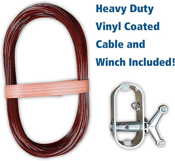 12’ ft. Premium Round Pool Winter Cover for Above Ground Pools – 10-Year Warranty, Cold and UV Resistant, Weatherproof and Durable, Winch & Cable Included