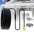 TDRD 80 feet Roof & Gutter Snow De-Icing Kit, 5W/ft Heat Tape for Roof and Gutters Ice Dam Prevention with 6 ft Power Cold