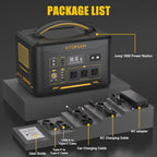 VTOMAN Jump 1800 Portable Power Station with Jump Start, 1548Wh LiFePO4 Solar Generator 1800W (Peak 3600W) AC Outlets, Regulated 12V DC, PD 100W Type-C for Home Backup RV/Van Travel Camping Road Trip