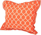 Comfort Classics Set of 2 Outdoor Patio Reversible Pillow Back with Double Flange 20" L x 23" W x 5" H. Polyester Fabric Trellis Inc.