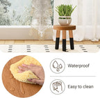Rubber Wood 9" Round Plant Stand |Dip Dyed Black Stool, Wood Riser |Milking Stool (10" H)