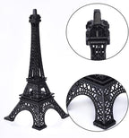 ESHATO Black Metal Eiffel Tower Statue, 7inch Decorative Figurine Replica Stand Holder for Cake Topper Table Decor Gift Party Home Decoration