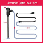 1800W Submersible Water Heater Portable Electric Hot Tub and Pool Immersion Water Heater with Temp Control, WiFi Timer for Bathtub, Spa, swimming pool, Above Ground Pool And baptismal pool
