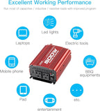 POTEK 500W Car Power Inverter DC 12V to AC 110V with 2AC outlets and 2A USB Port