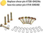 Shear Pins and Cotter Pins Fit for MTD Snowblower - Shear Pins 20pcs and Cotter Pins 20pcs Compatible for Cub Cad et Troy Bilt Craftsman 24" 26" Snow Thrower, Replace 738-04124A 714-04040