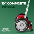 Great States 304-14 14-Inch 5-Blade Push Reel Lawn Mower, Red