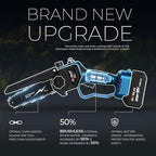 GEVEELIFE 2-in-1 Electric Pole Saw, Cordless Pole Saw & 6 Inch Brushless Mini Chainsaw with 2x 4.0Ah Battery, Pole Saws for Tree Trimming, 15-Foot Reach Extension Pole for Tree Branches Wood Cutting