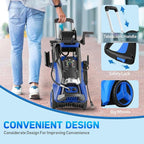 Pressure Washer Power Washers with Touch Screen, 5000PSIIMAX, High Pressure Cleaning Machine with 4 Quick Connect Nozzles and Foam Cannon for Cars Driveways Patios Fences, Blue