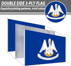 FLAGWIN Louisiana Flag 3x5 FT - 3 Ply Double Sided Polyester Louisiana State Flags with Brass Grommets - Vivid Color and Fade Proof State of Louisiana Flag 3x5 Outdoor