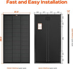 RICH SOLAR 200 Watt 12 Volt Monocrystalline Solar Panel 2 Pack of 9BB Cell 100W High Efficiency Solar Module Charge Battery for RV Trailer Camper Marine Off Grid All Black