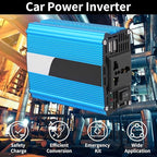 Keenso Power Inverter 500W DC 12V to AC 220V-240V Peak 600W Car Converter Dual USB Charger Adapter Vehicle Inverter Popular