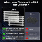 J&YNBBQ 17.4" 9mm Stainless Steel Grill Grates Replacement for Weber Spirit 300 & GS4 Spirit II 300 Series –, Fits E310, E320, E330, S310, S320, S330, Replaces Weber 7639, 7638, 7527 (2 Pack)
