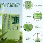 10-13 Gallon Compostable Trash Bags with Handles 30 Bags compost bags Food Scrap Green Waste Bags Thick 0.87 Mil 49.21 Liter ASTM D6400, US BPI and OK Compost Home Certified