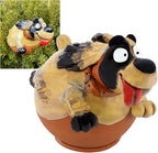 Ceramic Garden Decor - Dog Lawn stake - Outdoor statue - Perfect, unique gifts for gardeners woman, men, yard gifts - Handmade, Frostproof