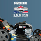 SENIX LSPG-M7 21'' Gas Push Lawn Mower, with 140 cc 4-Cycle Briggs & Stratton Engine, 3-in-1 Bagging, Mulching, and Side Discharge, 6-Position Dual Lever Height Adjustment, 16 Gallon Grass Bag