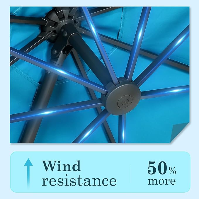 HOTIME10ft Patio Umbrella Cantilever Umbrella - Upgrade and Intensify - with 360 Rotation and 5 Angles Adjustment - Aluminum Offset Pool Umbrella Square Outdoor Umbrellas for Patio Garden Deck